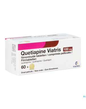 Quetiapine viatris 100mg comp pell 60