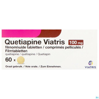 Quetiapine viatris 100mg comp pell 60