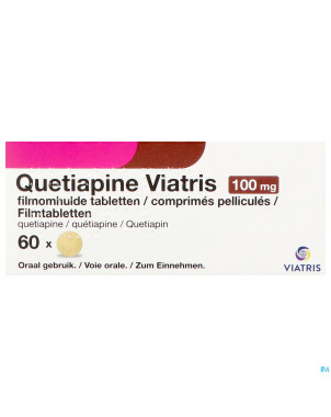 Quetiapine viatris 100mg comp pell 60