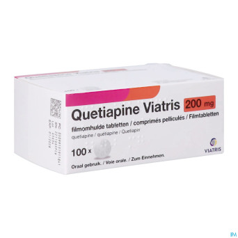 Quetiapine viatris 200mg comp pell 100