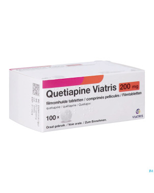 Quetiapine viatris 200mg comp pell 100