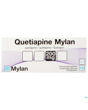Quetiapine viatris 200mg comp pell 100