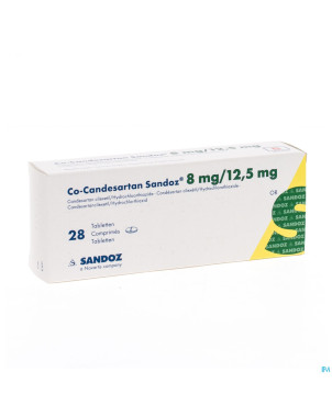 Co candesartan sandoz tabl 28 x  8 mg/12,5 mg