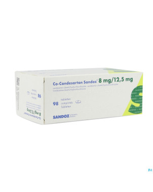 Co candesartan sandoz tabl 98 x  8 mg/12,5 mg