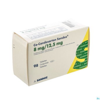 Co candesartan sandoz tabl 98 x  8 mg/12,5 mg