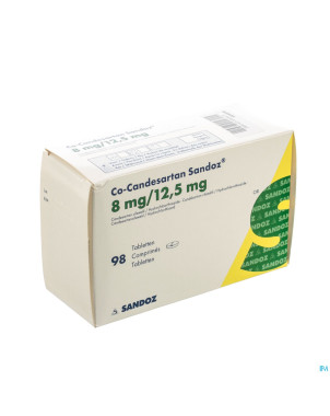 Co candesartan sandoz tabl 98 x  8 mg/12,5 mg