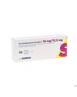 Co candesartan sandoz tabl 28 x 16 mg/12,5 mg