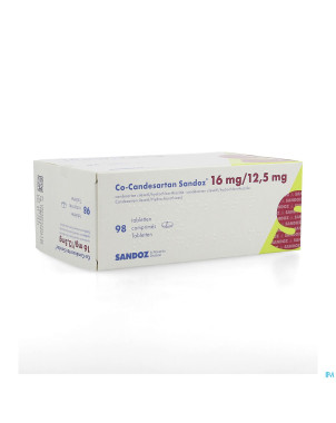 Co candesartan sandoz tabl 98 x 16 mg/12,5 mg
