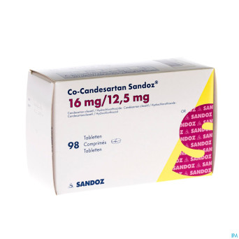 Co candesartan sandoz tabl 98 x 16 mg/12,5 mg