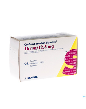 Co candesartan sandoz tabl 98 x 16 mg/12,5 mg