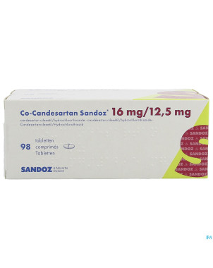 Co candesartan sandoz tabl 98 x 16 mg/12,5 mg