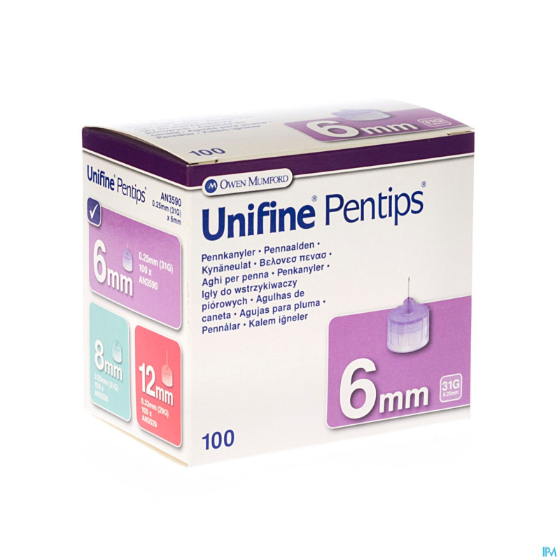 Unifine pentips aiguille stylo 31g  6mm 100 an3590