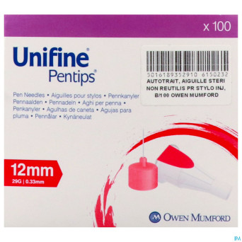 Unifine pentips aiguille stylo 29g 12mm 100 an3529