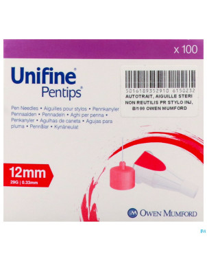 Unifine pentips aiguille stylo 29g 12mm 100 an3529