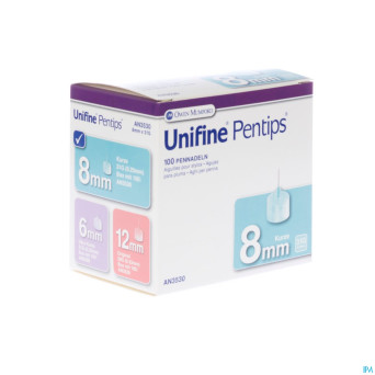 Unifine pentips aiguille stylo 31g  8mm 100 an3530