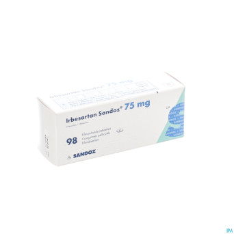 Irbesartan sandoz  75 mg comp pell 98 x  75 mg