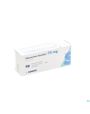 Irbesartan sandoz  75 mg comp pell 98 x  75 mg