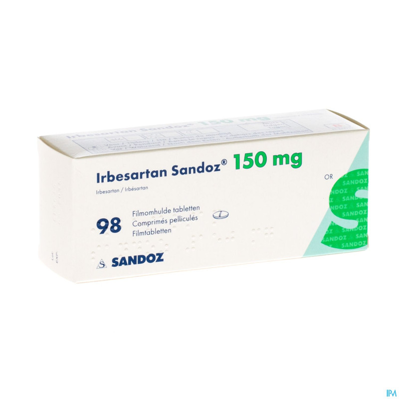 Irbesartan sandoz 150 mg comp pell 98 x 150 mg
