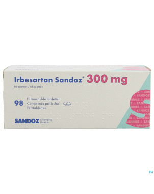 Irbesartan sandoz 300 mg comp pell 98 x 300 mg