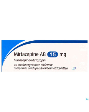 Mirtazapine apotex 15 mg comp orodisp 90