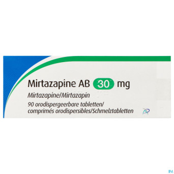 Mirtazapine apotex 30 mg comp orodisp 90