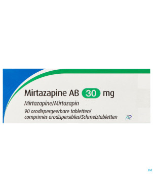 Mirtazapine apotex 30 mg comp orodisp 90