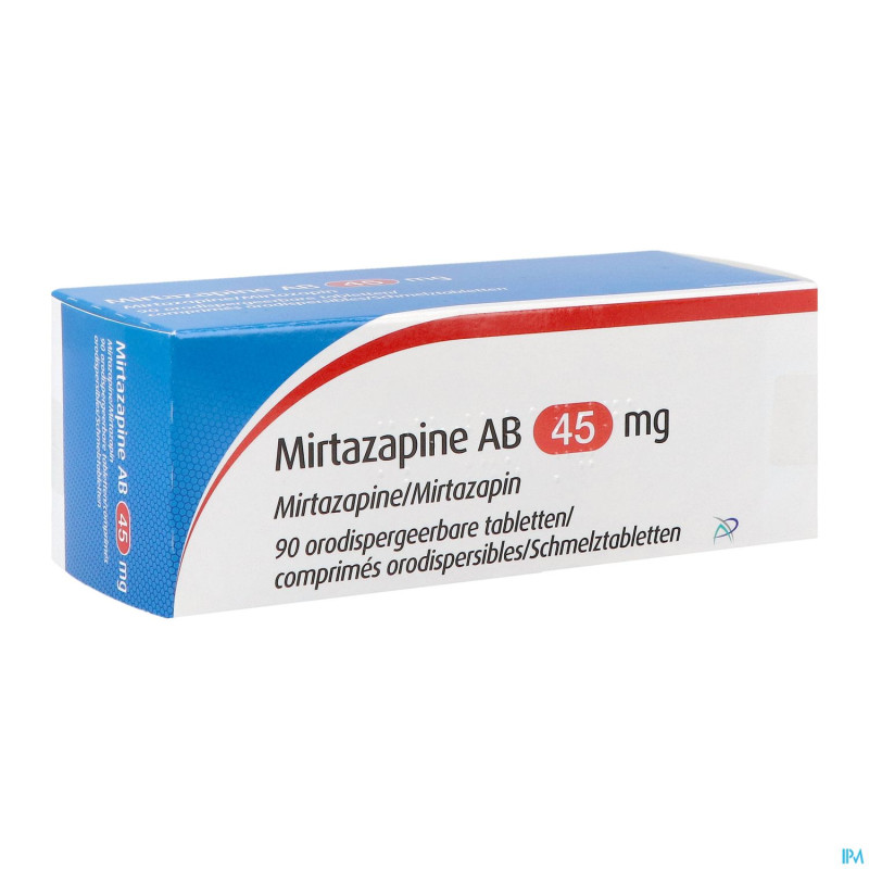 Mirtazapine apotex 45 mg comp orodisp 90