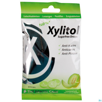 Miradent xylitol drops melon  past a sucer 26