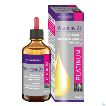 Mannavital vitamine d3 platinum gutt 100ml