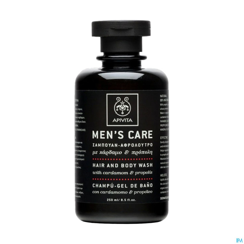 Apivita men care sh corps-cheveux    250ml