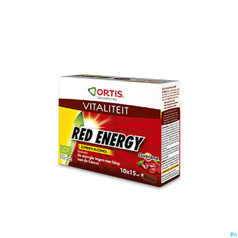 Ortis red energy z/alc.   fl 8x15ml+2 gratis promo