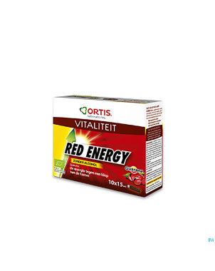 Ortis red energy z/alc.   fl 8x15ml+2 gratis promo