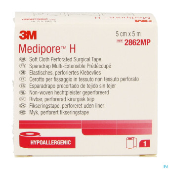 Medipore h 3m perforated  5cmx5m rouleau 1 2862p-s