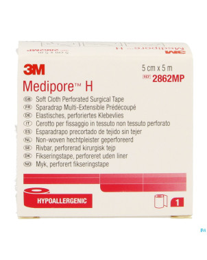 Medipore h 3m perforated  5cmx5m rouleau 1 2862p-s