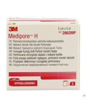 Medipore h 3m perforated  5cmx5m rouleau 1 2862p-s