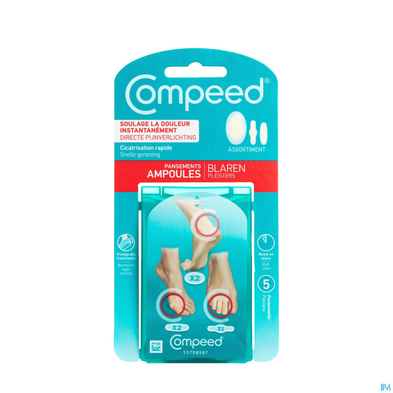 Compeed pansement ampoules mixpack 5