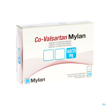 Co valsartan mylan 160 mg/25,0 mg comp pell 28
