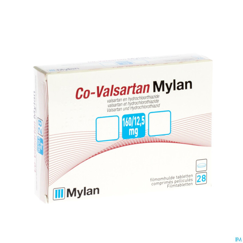 Co valsartan mylan 160 mg/12,5 mg comp pell 28