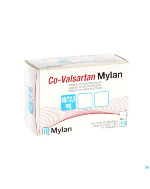 Co valsartan mylan 80 mg/12,5 mg comp pell 98