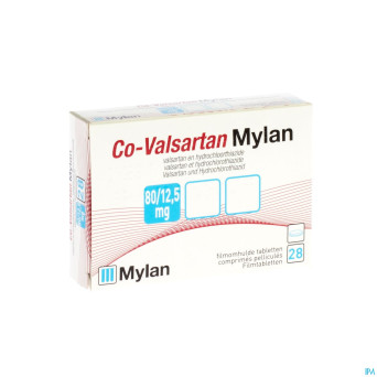Co valsartan mylan 80 mg/12,5 mg comp pell 28