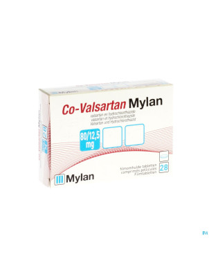 Co valsartan mylan 80 mg/12,5 mg comp pell 28
