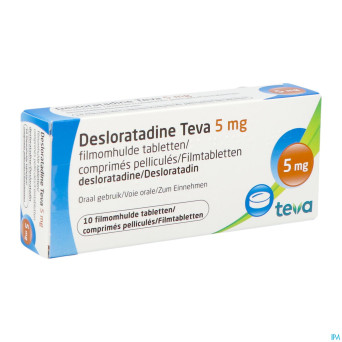 Desloratadine teva  5 mg comp pell  10 x  5 mg