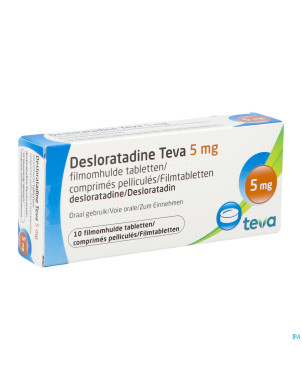 Desloratadine teva  5 mg comp pell  10 x  5 mg