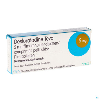 Desloratadine teva  5 mg comp pell  10 x  5 mg