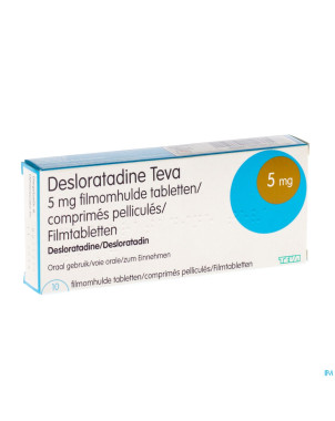 Desloratadine teva  5 mg comp pell  10 x  5 mg