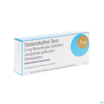 Desloratadine teva  5 mg comp pell  30 x  5 mg