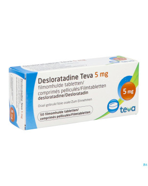 Desloratadine teva  5 mg comp pell  50 x  5 mg