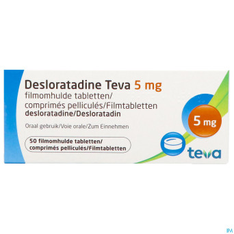 Desloratadine teva  5 mg comp pell  50 x  5 mg
