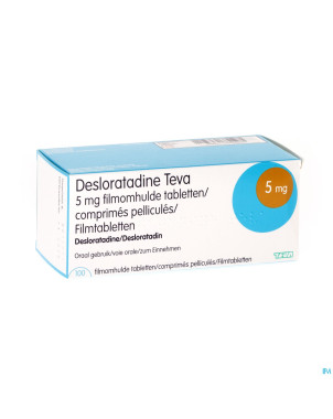 Desloratadine teva  5 mg comp pell 100 x  5 mg