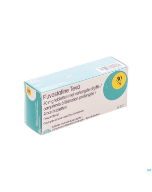 Fluvastatine teva  80 mg caps liber prol  28